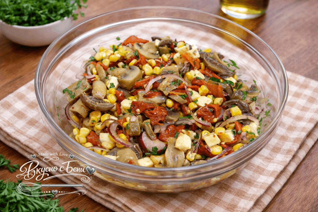 🥗 Шарена салата с кашкавал